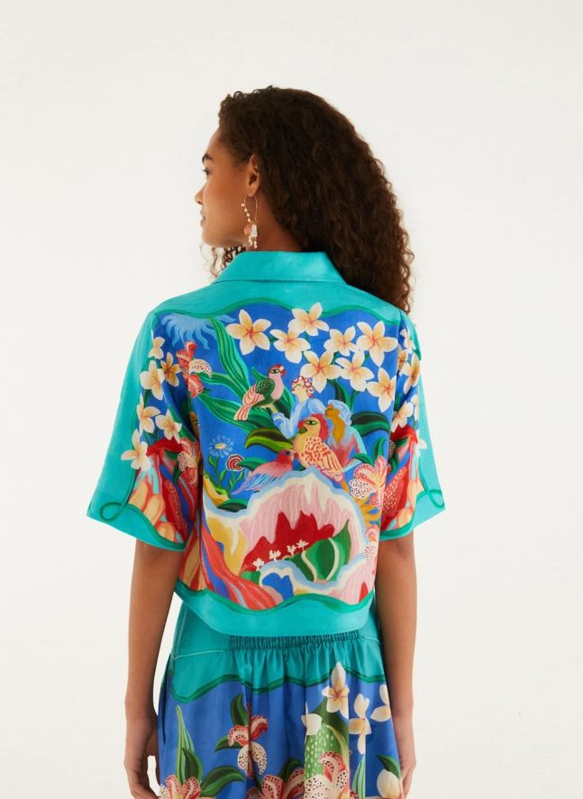 Chemise Garden Of Life Lin | Bleu