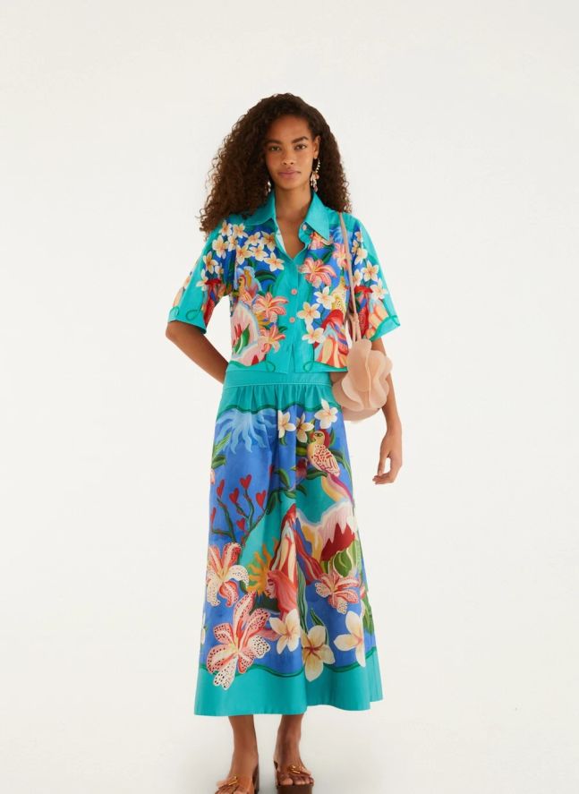Chemise Garden Of Life Lin | Bleu