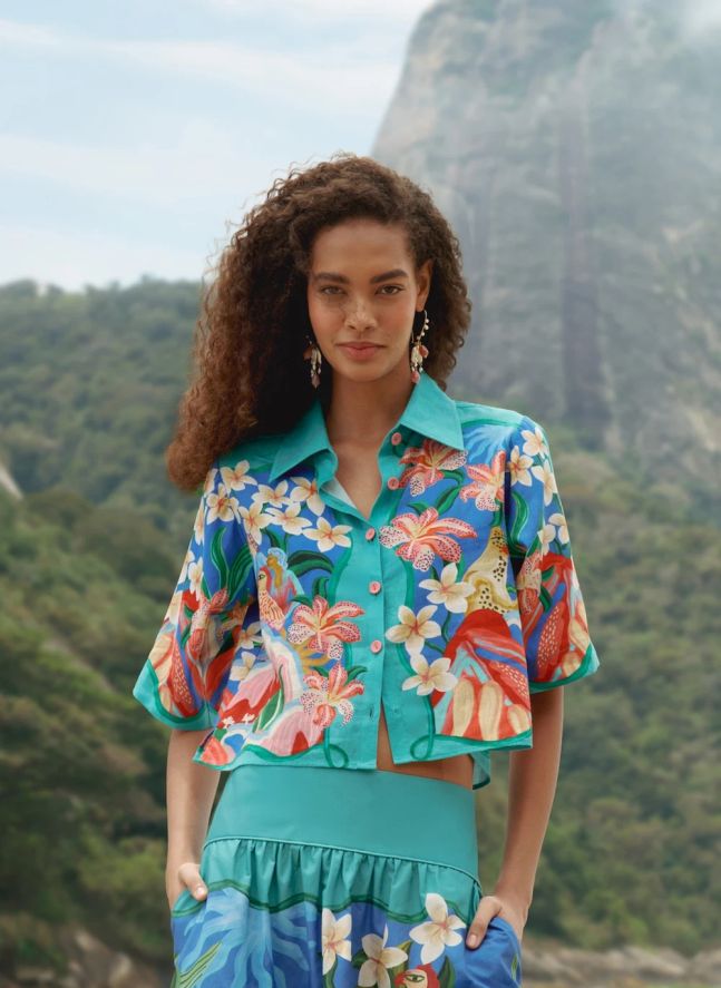 Chemise Garden Of Life Lin | Bleu