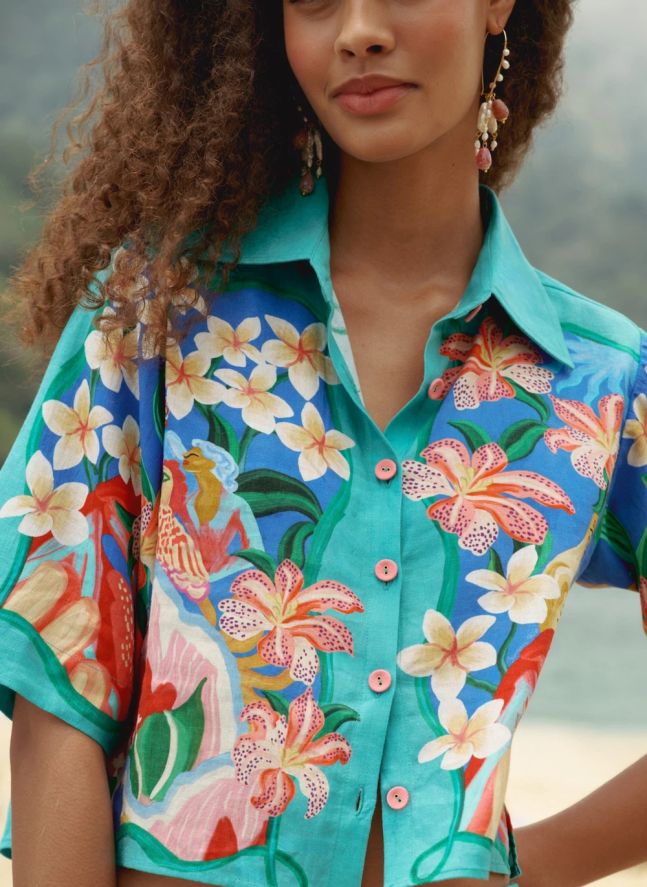Chemise Garden Of Life Lin | Bleu