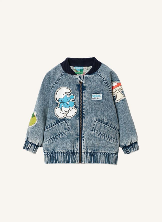 Blouson Denim - Goldie + Ace x Schtroumpfs | Bleu