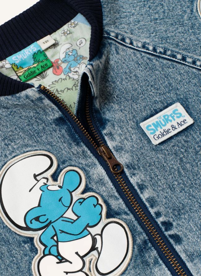 Blouson Denim - Goldie + Ace x Schtroumpfs | Bleu