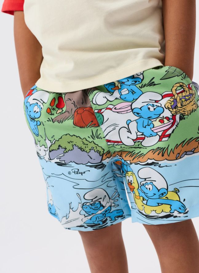 Short de Bain - Goldie + Ace x Schtroumpfs | Bleu