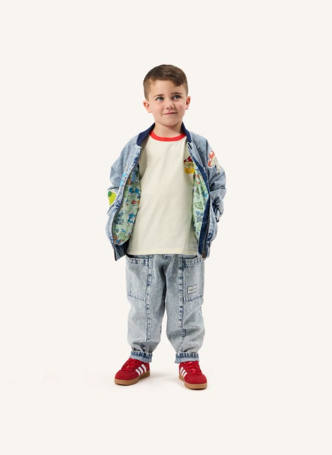 Blouson Denim - Goldie + Ace x Schtroumpfs | Bleu