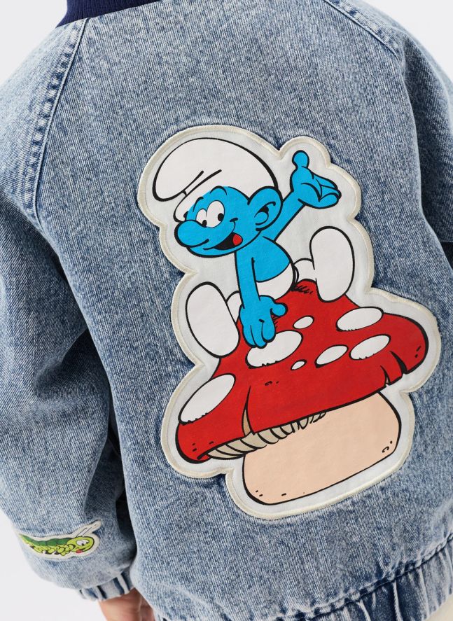 Blouson Denim - Goldie + Ace x Schtroumpfs | Bleu