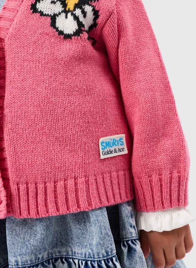 Cardigan - Goldie + Ace x Schtroumpfs | Rose