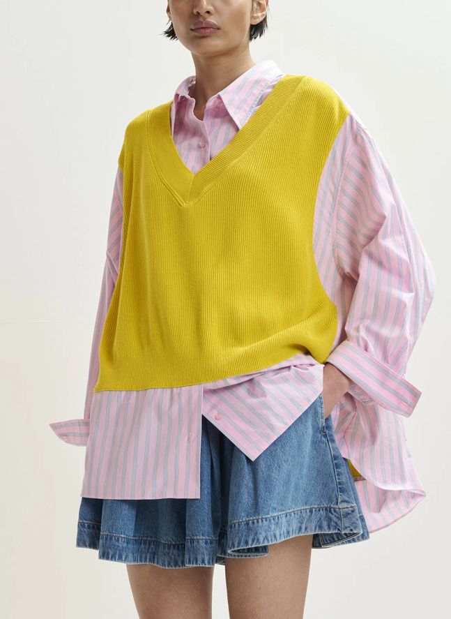 Chemise Combo Jit | Jaune citron