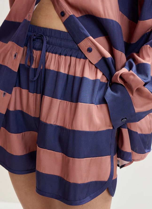 Short Rayures Jalana | Bleu