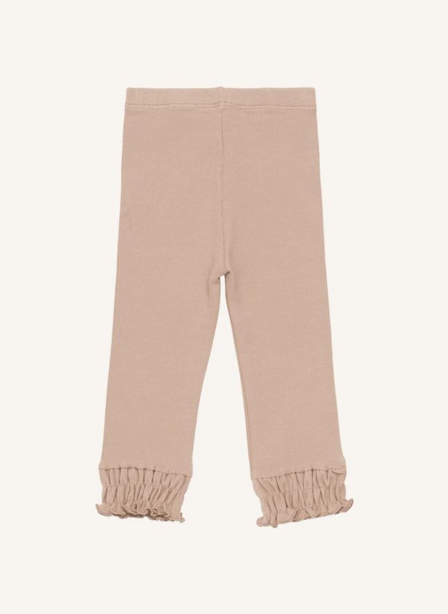 Legging Fronces Ies Coton Bio | Rose pêche