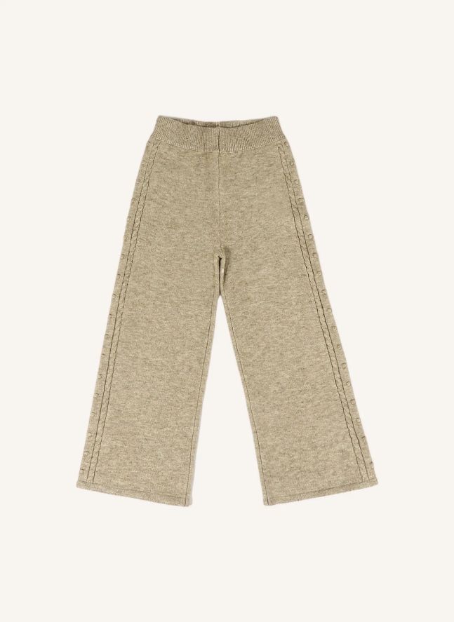 Pantalon Maille Penelopa | Beige chiné