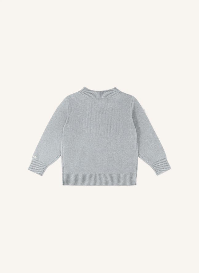Denn Polar Bear Merino Wool Sweater | Bluish grey
