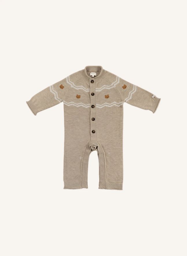Combinaison Guillaume Laine Merinos | Beige chiné