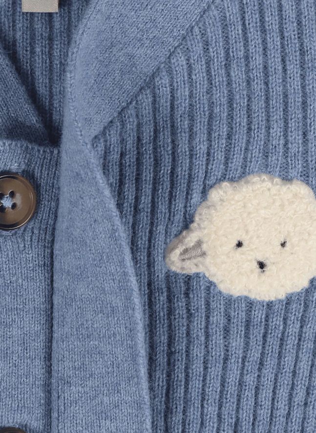 Cardigan Fennie Laine Merinos | Bleu