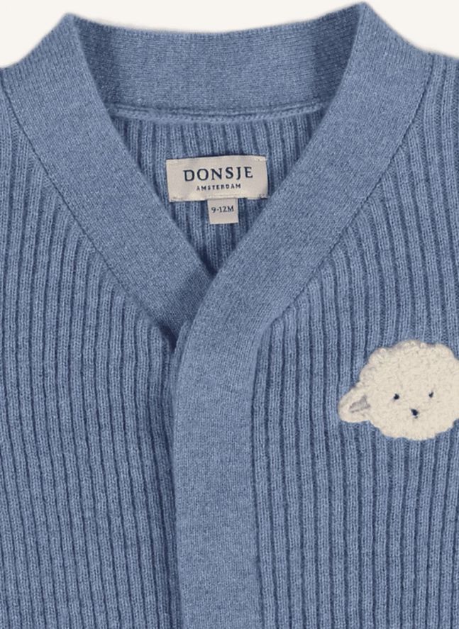 Cardigan Fennie Laine Merinos | Bleu