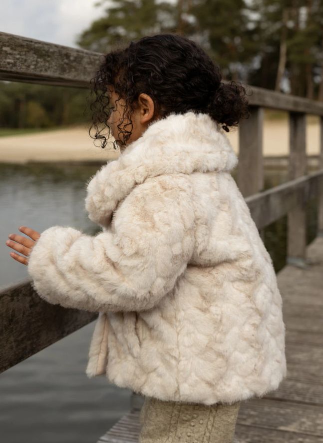 Manteau Fourrure Noekie | Ecru