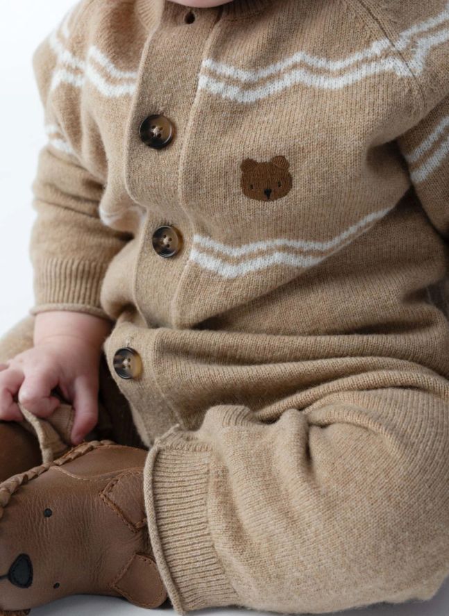 Combinaison Guillaume Laine Merinos | Beige chiné