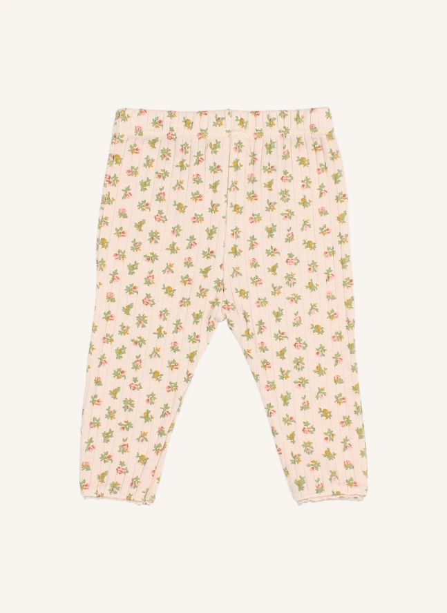 Legging Côtelé Cottage Fleuri | Rose pâle
