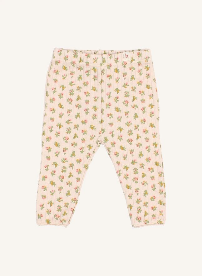 Legging Côtelé Cottage Fleuri | Rose pâle