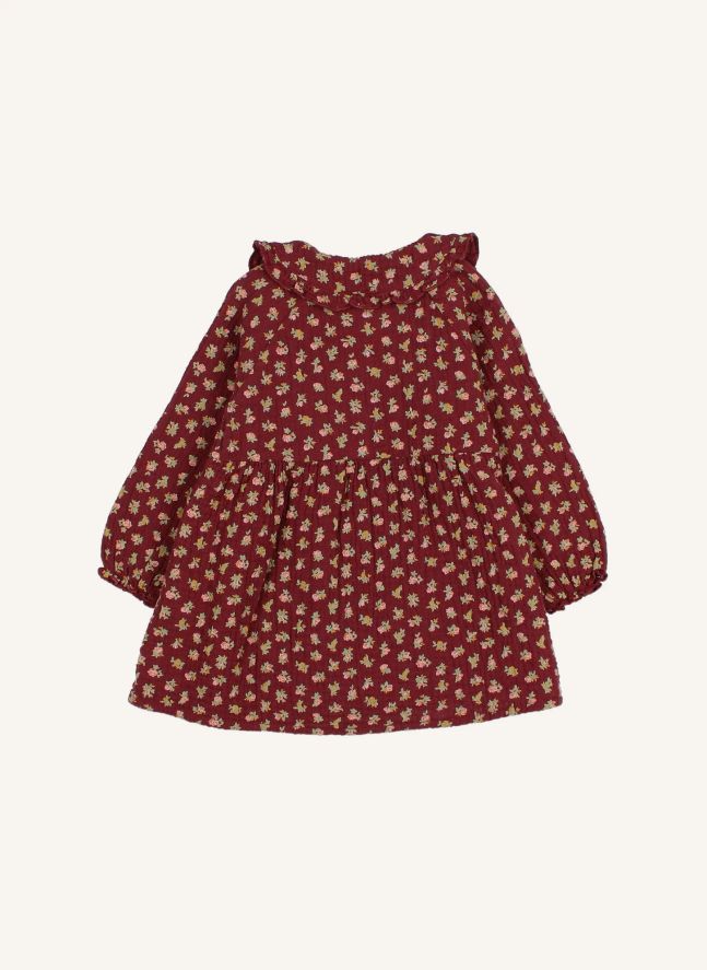Robe Cottage Fleurie Coton Bio | Bordeaux