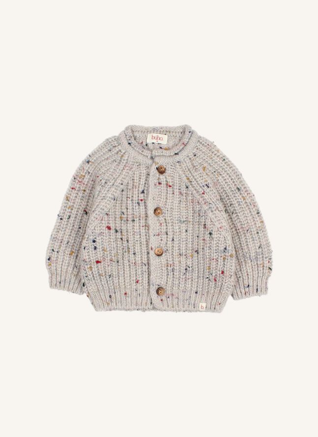 Cardigan Chiné Botonato Bébé | Gris