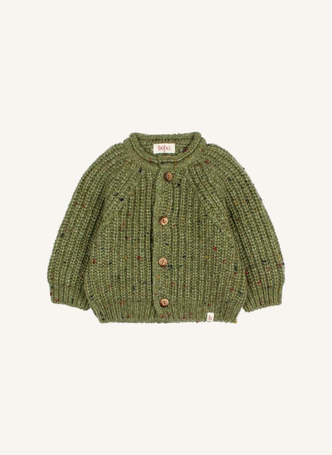 Cardigan Chiné Botonato Bébé | Vert