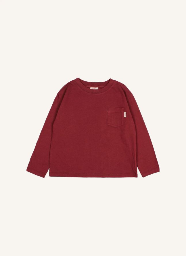 T-shirt Poche Coton Bio | Bordeaux