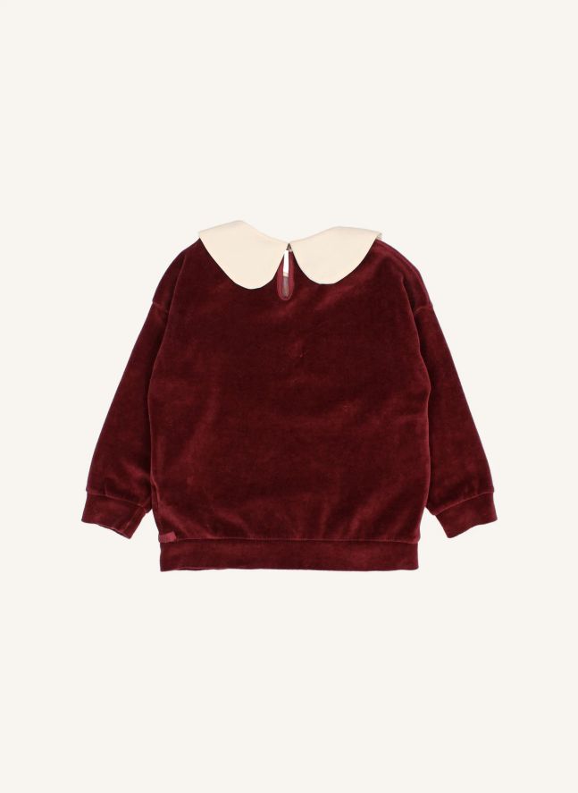 Sweat Col Claudine Le Marais Velours | Bordeaux