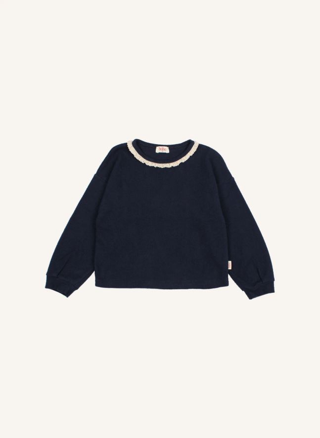 T-shirt Côtelé Girly | Bleu marine