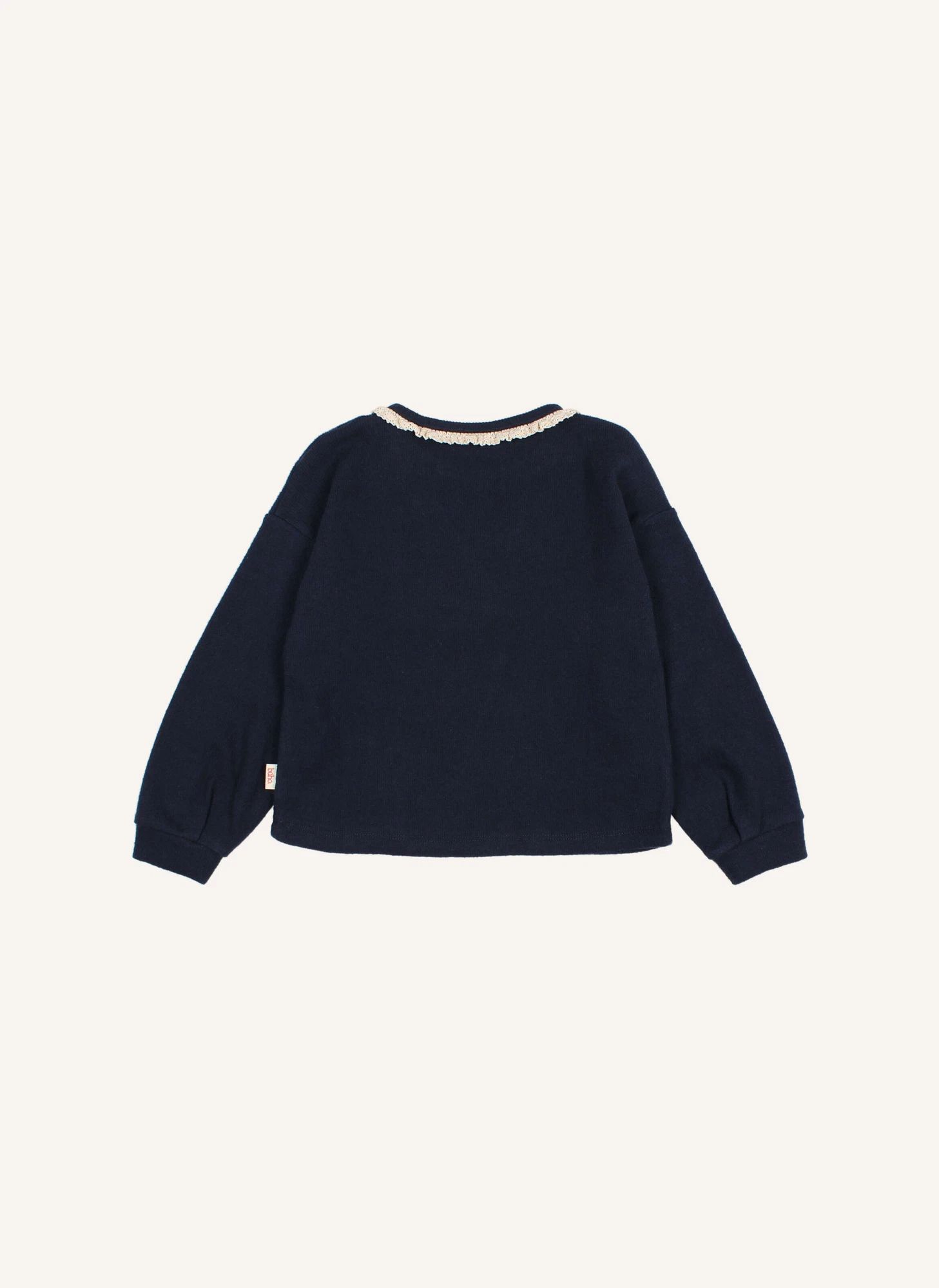 T-shirt Côtelé Girly | Bleu marine- Image produit n°1