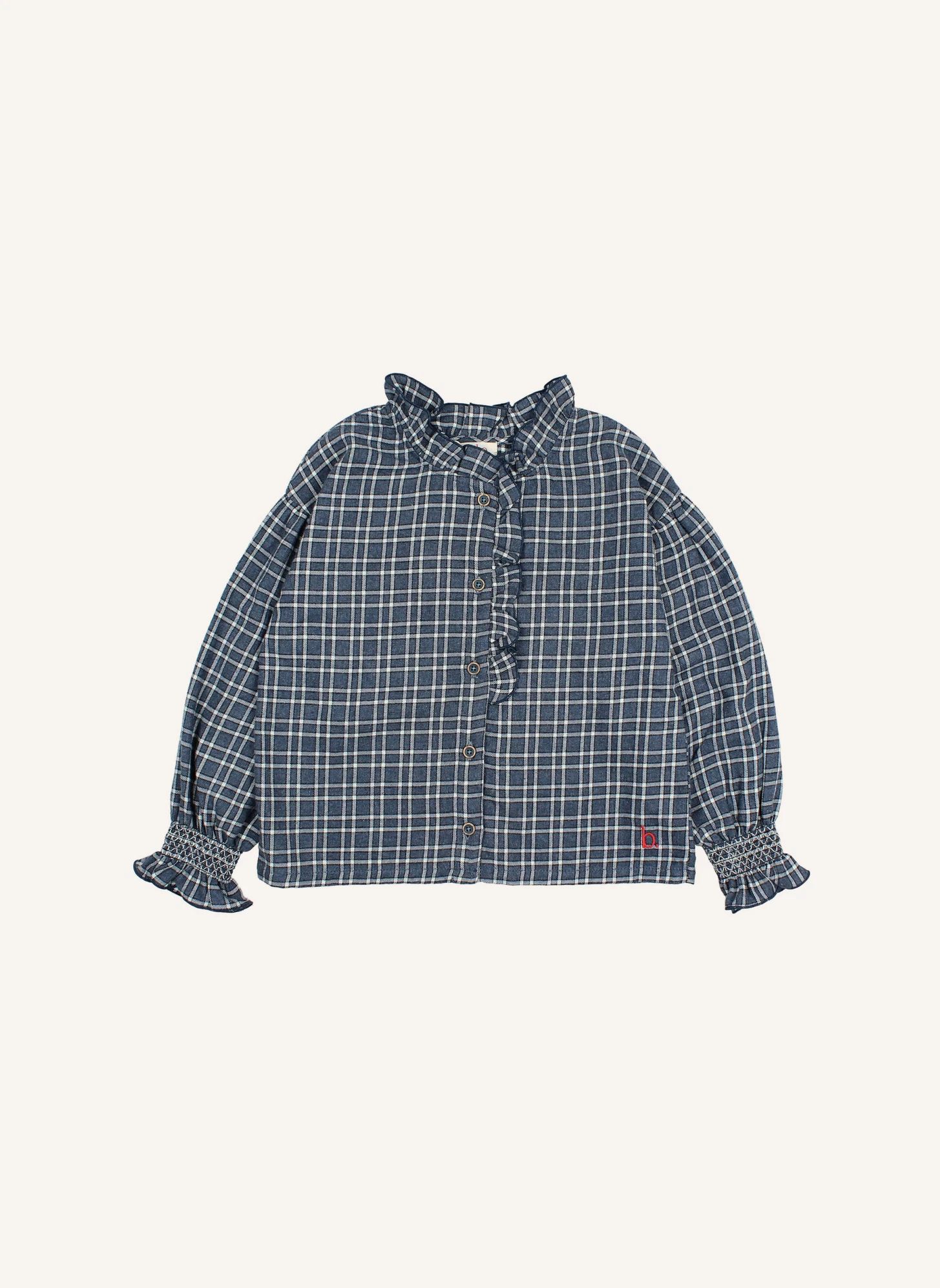 Blouse Tartan | Bleu marine- Image produit n°0