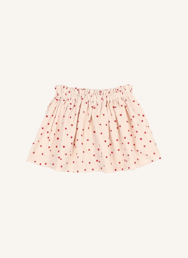 Jupe Mini Cœurs | Rose pâle