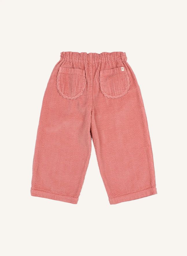 Pantalon Girly Velours Côtelé | Rose