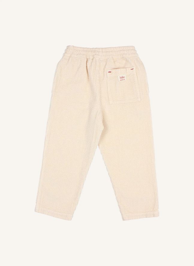 Pantalon Cordon Velours Côtelé | Crème
