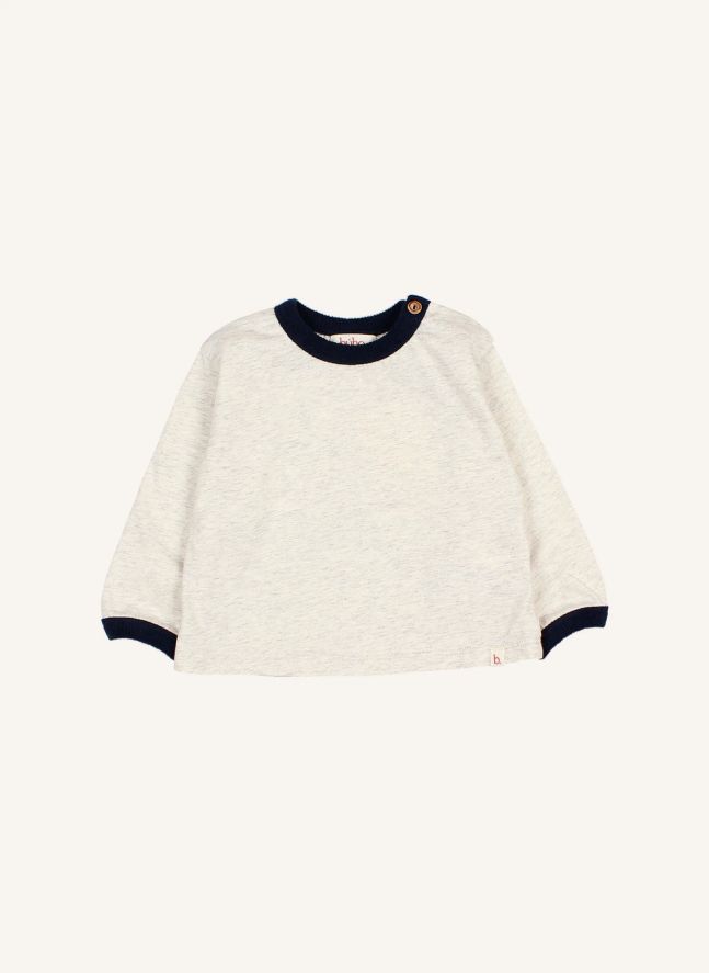 T-shirt Contrasté Chiné | Ecru