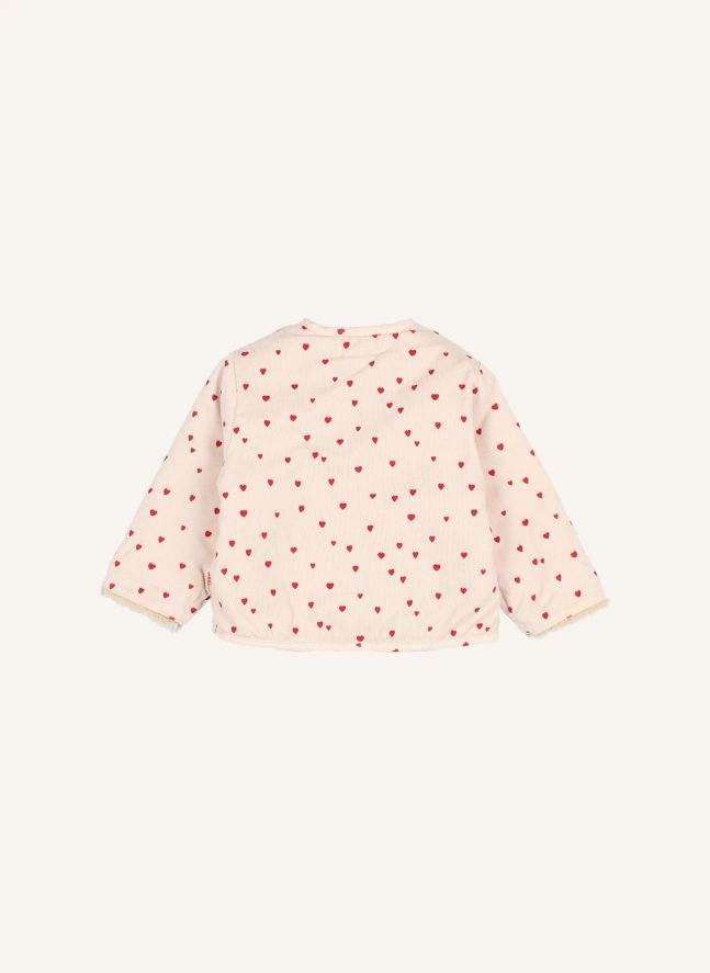 Chaqueta Mini Hearts | Rosa Pálido