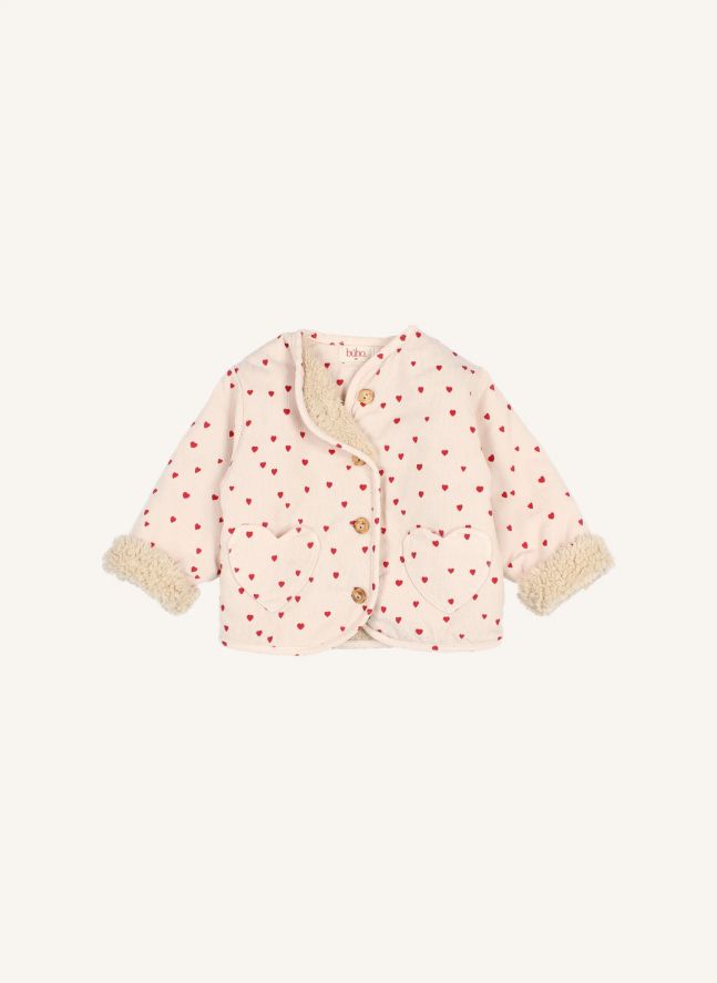 Chaqueta Mini Hearts | Rosa Pálido