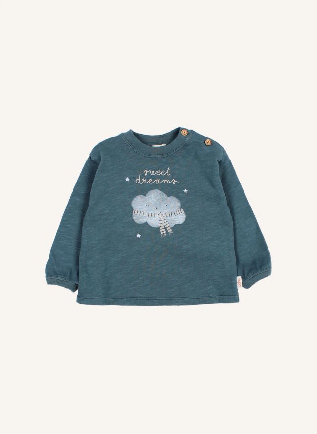 T-shirt Sweet Dreams Coton Bio | Bleu horizon