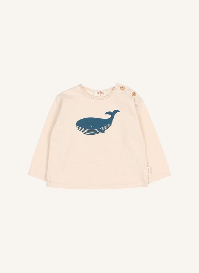 T-shirt Baleine Coton Bio | Beige