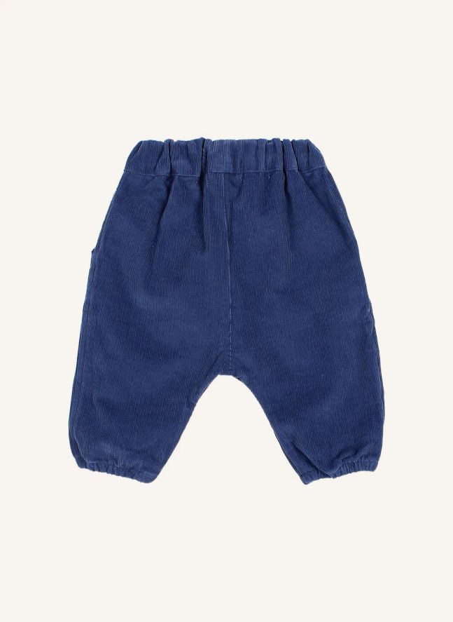 Pantalon Soft Velours Coton Bio | Bleu marine