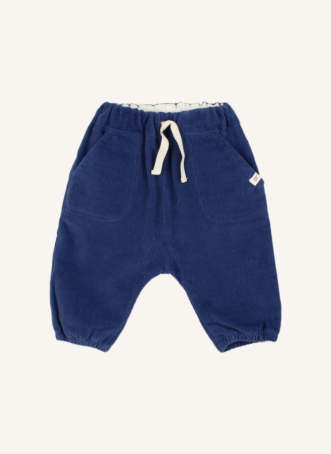 Pantalon Soft Velours Coton Bio | Bleu marine