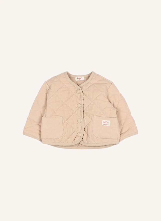 Veste Matelassée Velours Coton Bio | Sable