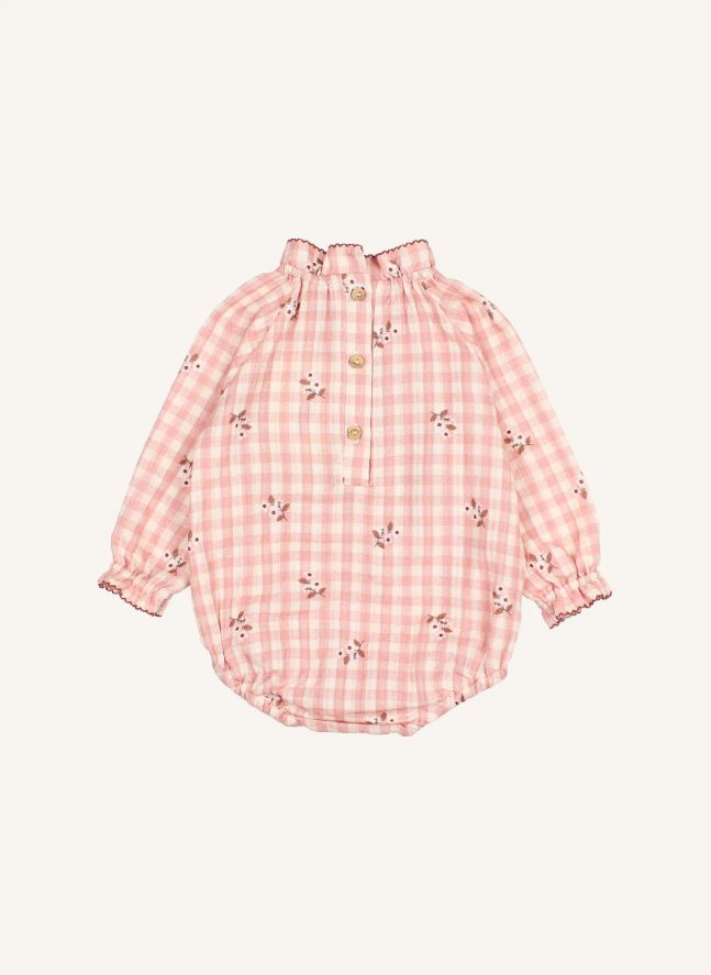 Body Feston Fleurs Vichy | Rose