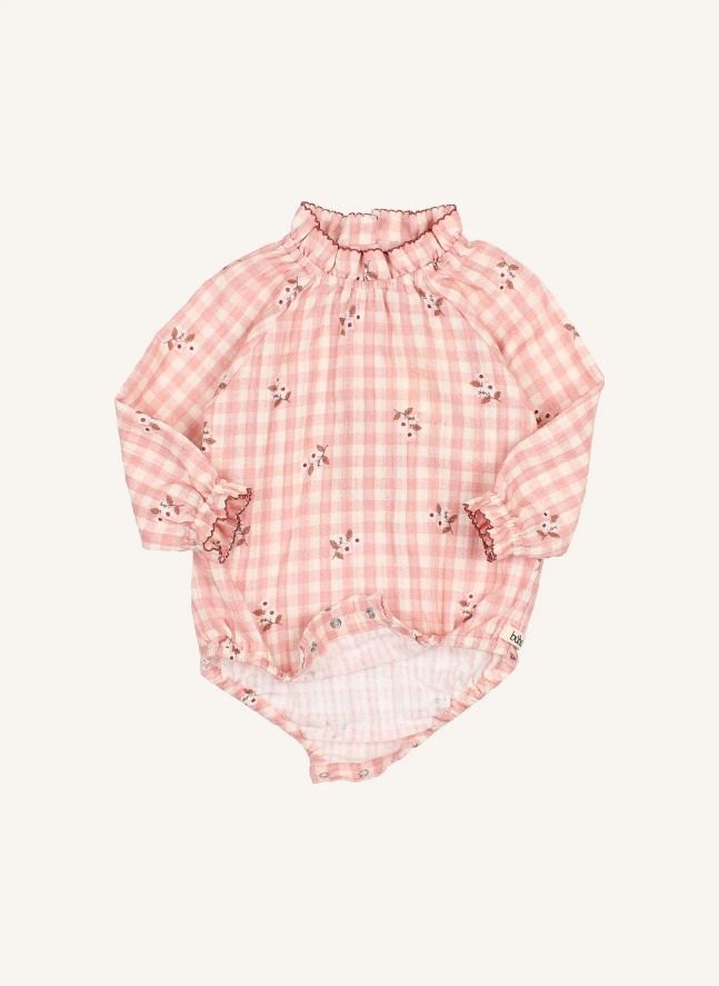 Body Feston Fleurs Vichy | Rose
