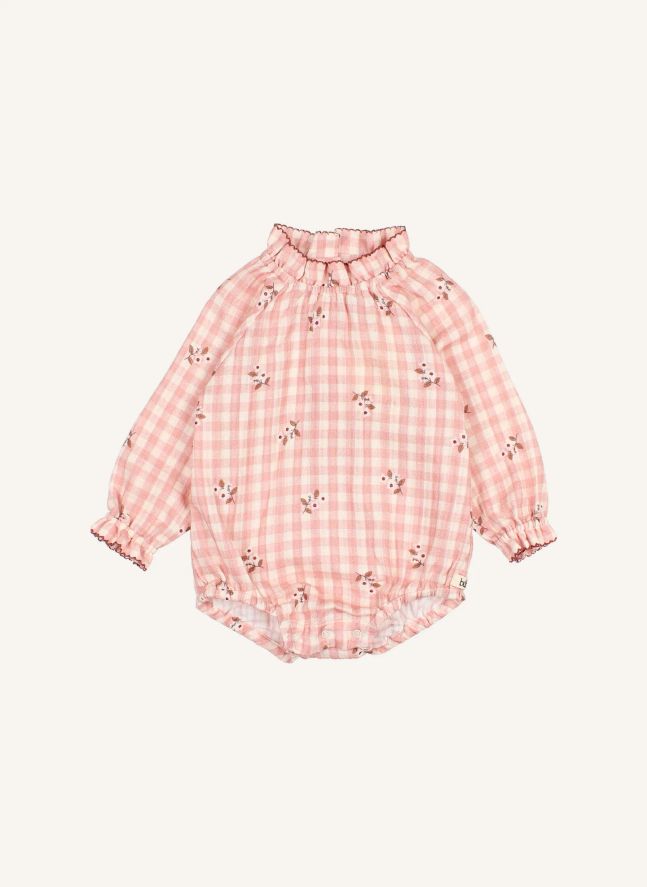 Body Feston Fleurs Vichy | Rose