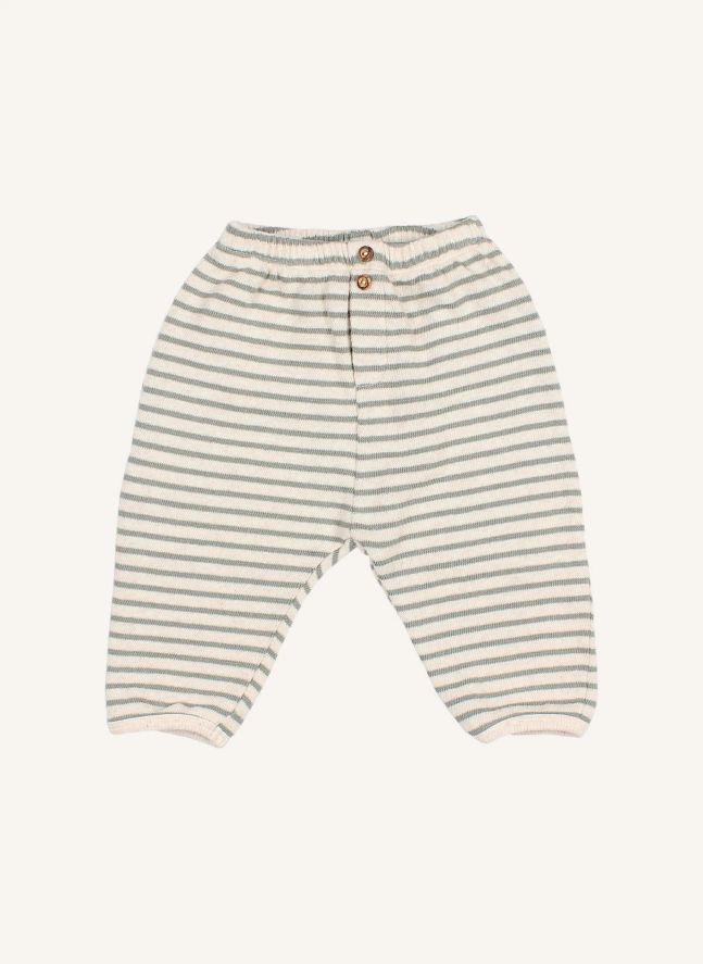 Legging Boutons Rayé | Eucalyptus