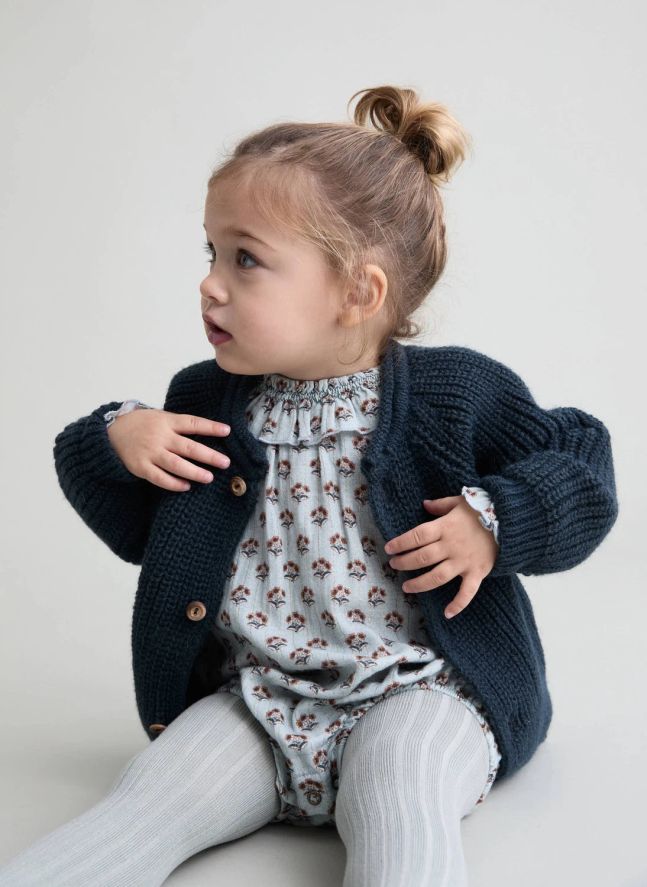 Cardigan Soft Tricot Bébé | Gris foncé