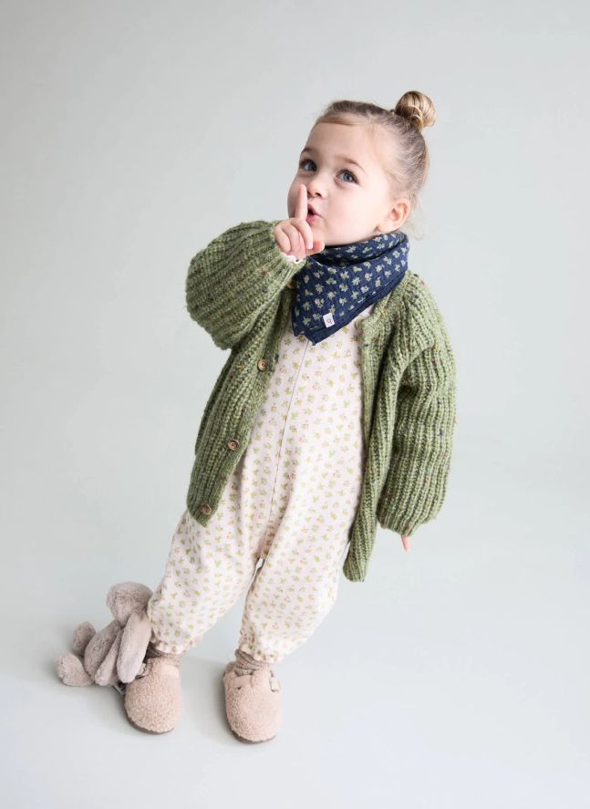 Cardigan Chiné Botonato Bébé | Vert