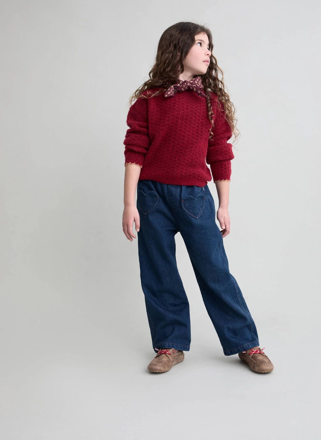 Pull Feston Girly | Rouge cerise- Image produit n°1