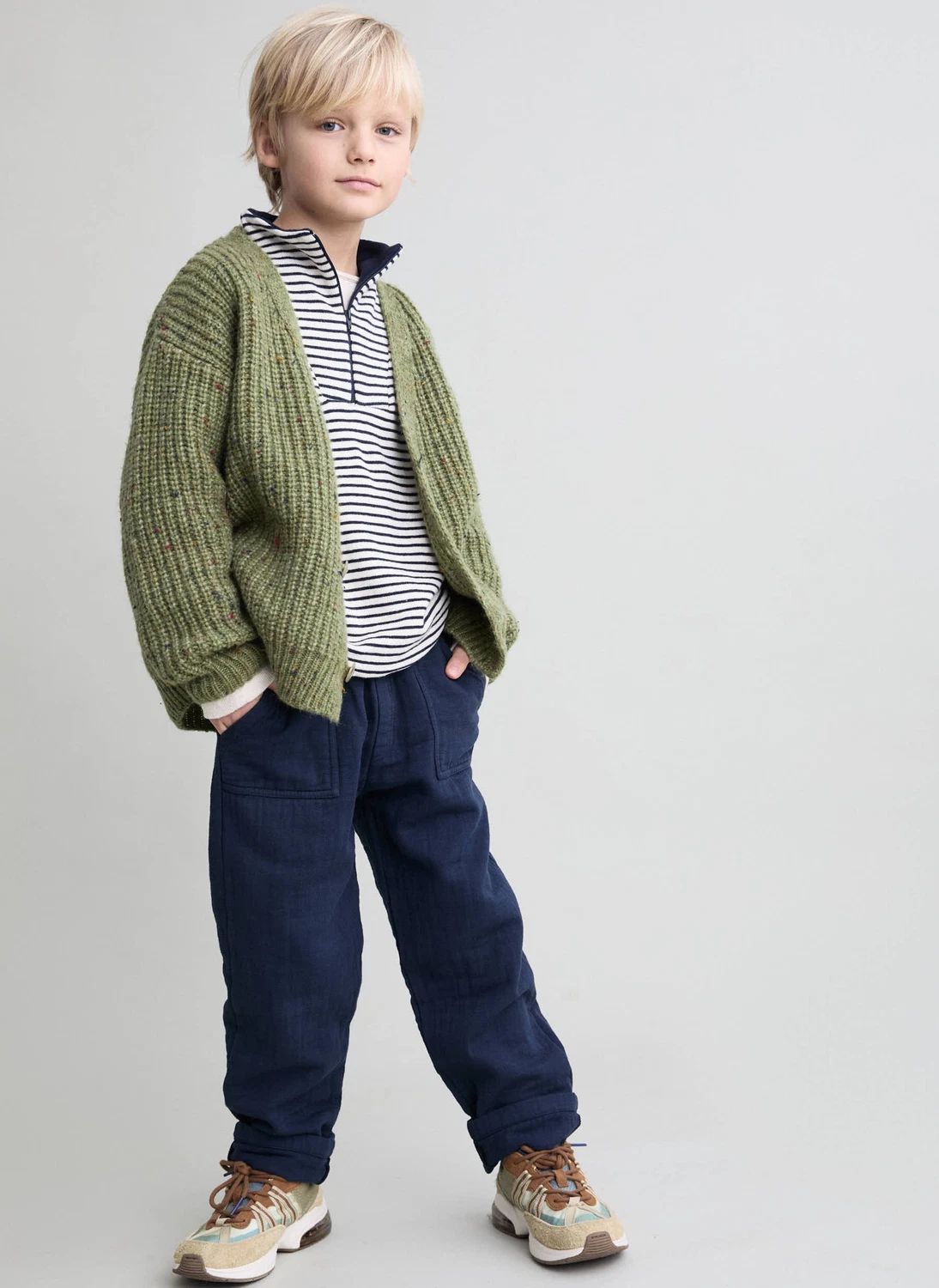 Cardigan Chiné Botonato | Vert- Image produit n°2