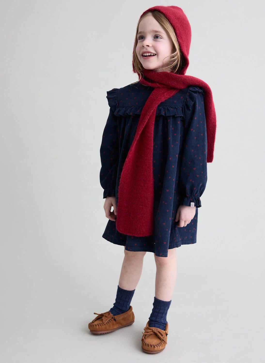 Robe Volants Mini Cœurs | Bleu marine- Image produit n°1